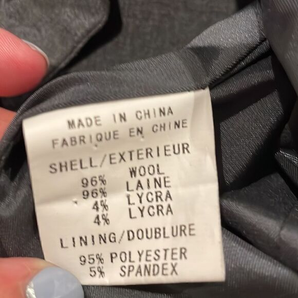 Theory Notched Collar Gray Tie Waist Jacket - Picture 6 of 6